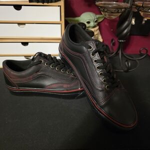 Vans Black and Red Sneakers